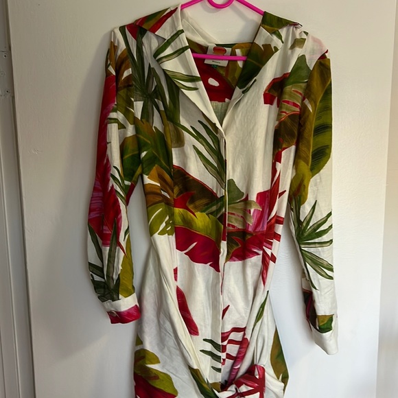 Farm Rio Spring Forest Mini Dress Spring Forest Size Small - Picture 2 of 8